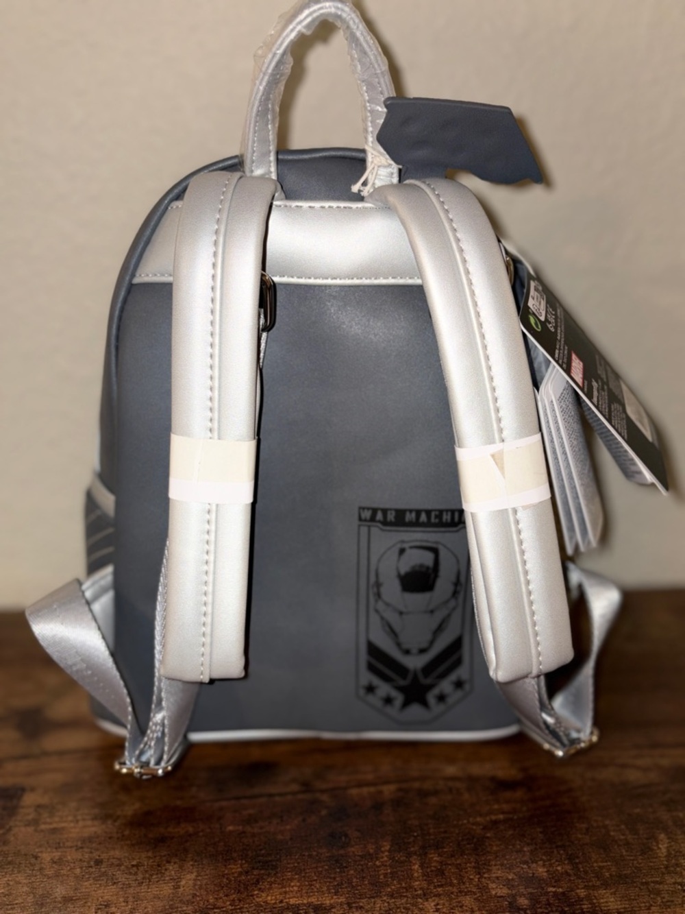 Marvel Loungefly War Machine Cosplay Mini Backpack Gray Armor NWT - Picture 6 of 7